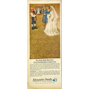 Alexander Smith Carpets and Rugs "Three Generations" Vintage Print Ad 1963